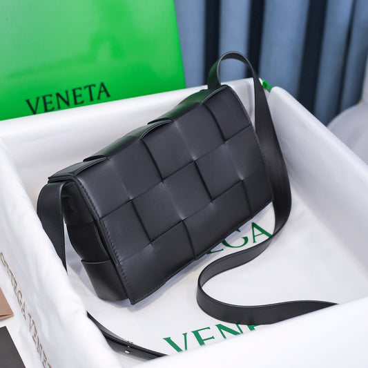 Cassette-Style Woven Shoulder Bag