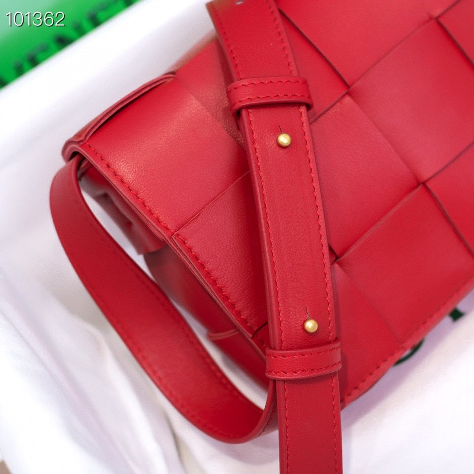 Cassette-Style Woven Shoulder Bag