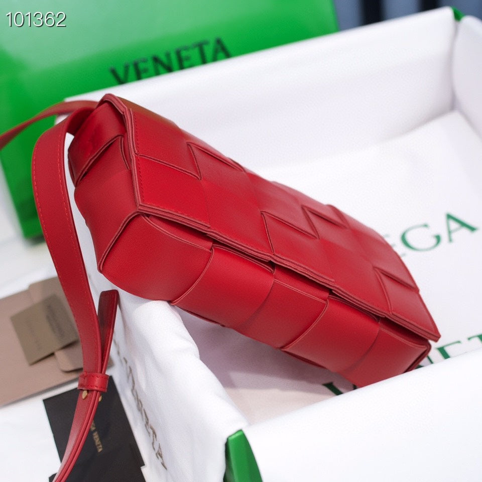 Cassette-Style Woven Shoulder Bag