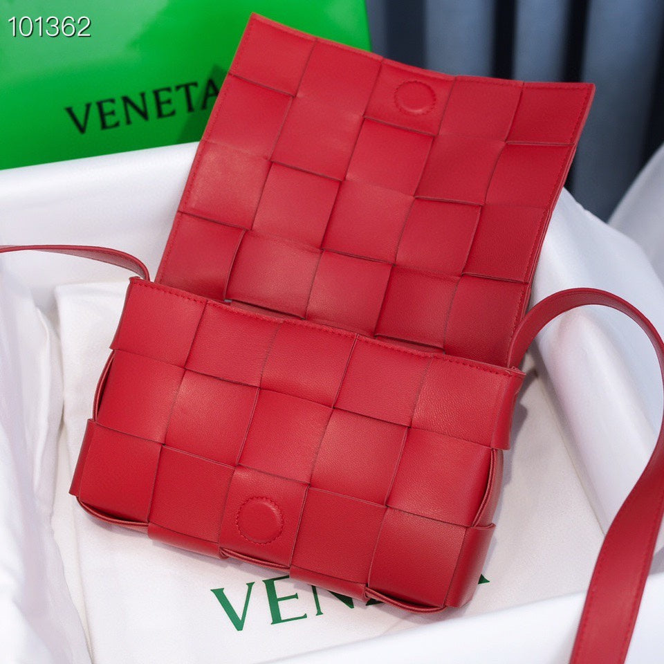 Cassette-Style Woven Shoulder Bag