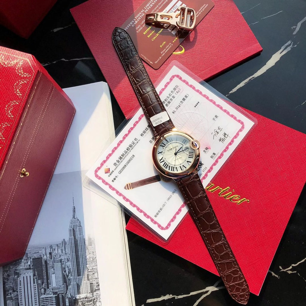 Ballon Bleu Watch – Automatic, Brown Leather