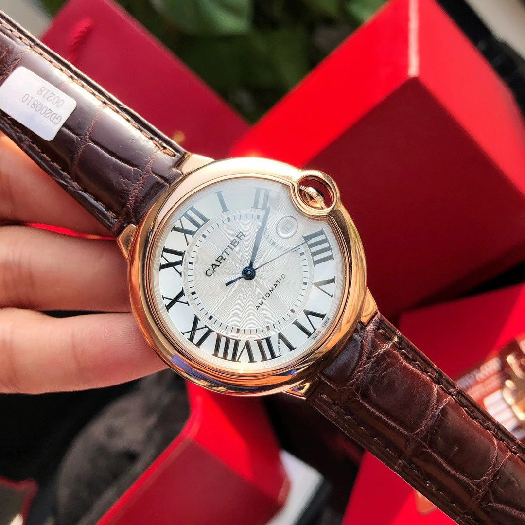 Ballon Bleu Watch – Automatic, Brown Leather