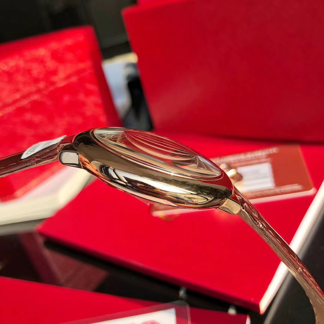 Ballon Bleu Watch – 42 mm Automatic, Brown Dial & Leather