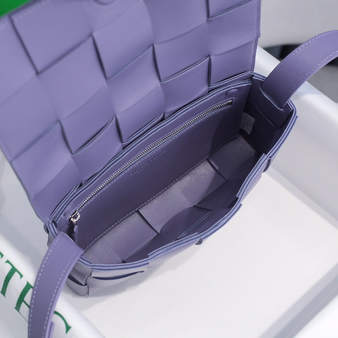 Cassette-Style Woven Shoulder Bag