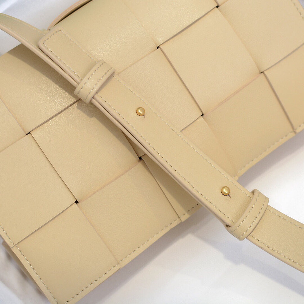 Cassette-Style Woven Shoulder Bag