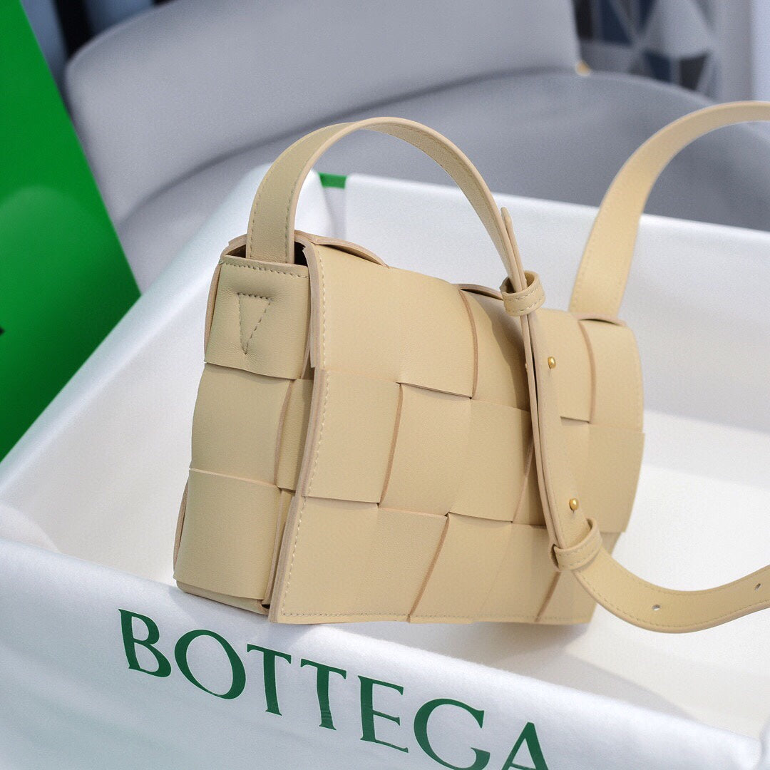 Cassette-Style Woven Shoulder Bag