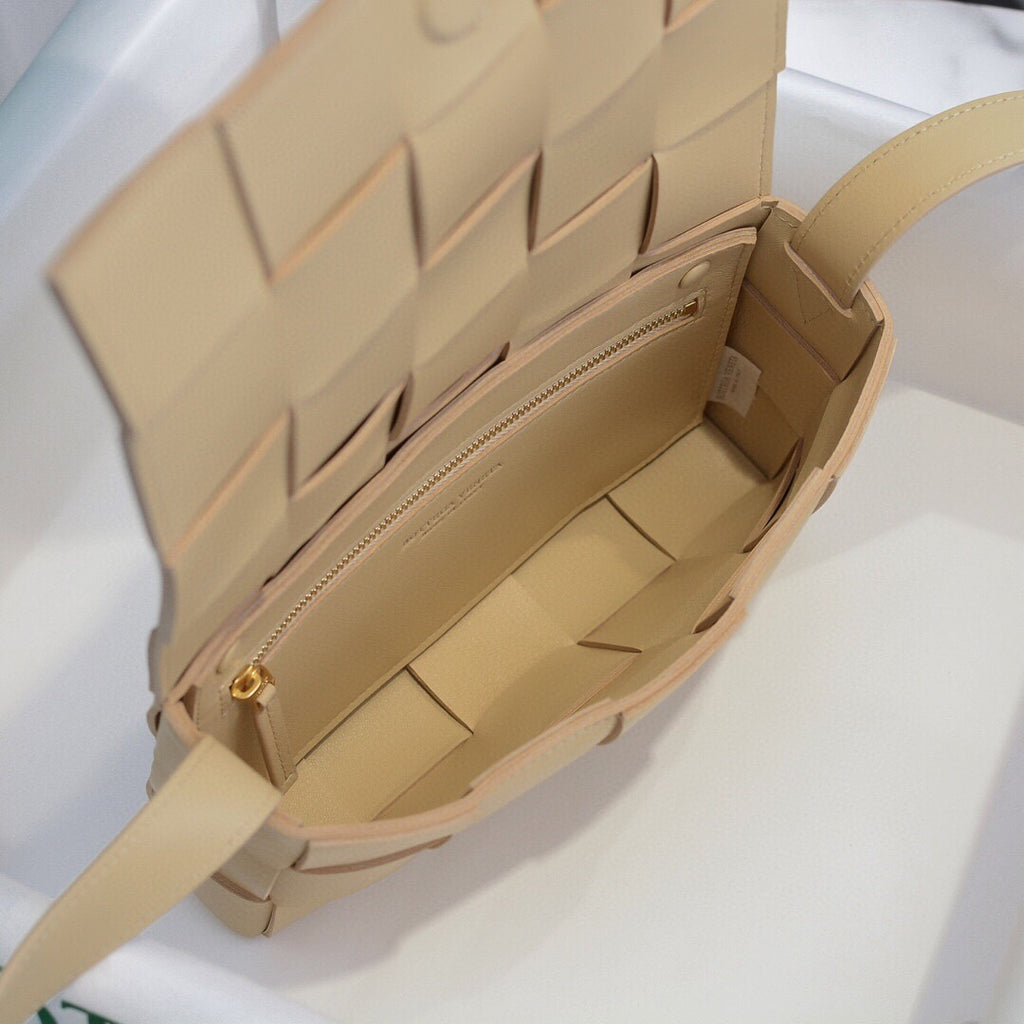 Cassette-Style Woven Shoulder Bag