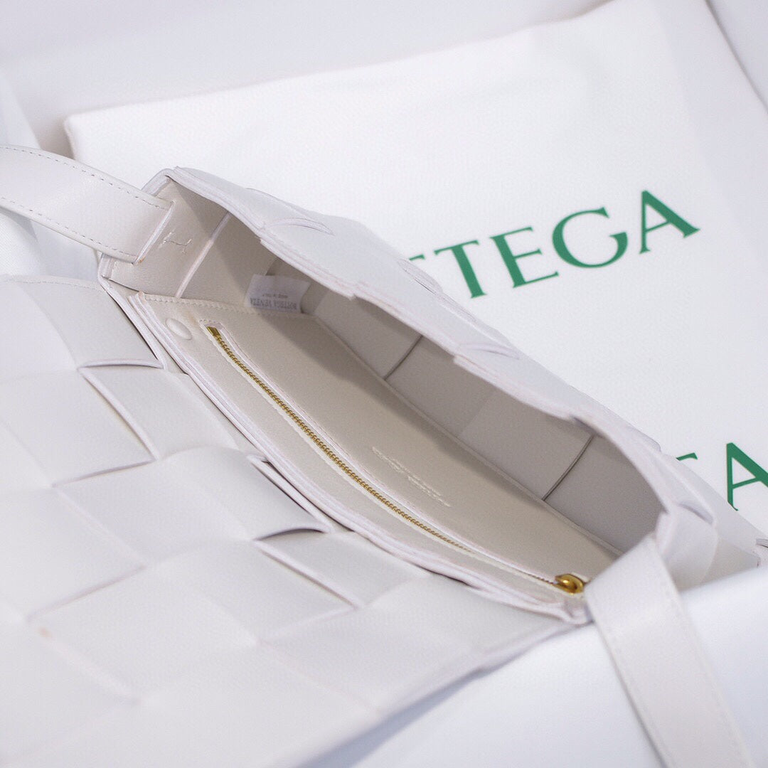 Cassette-Style Woven Shoulder Bag