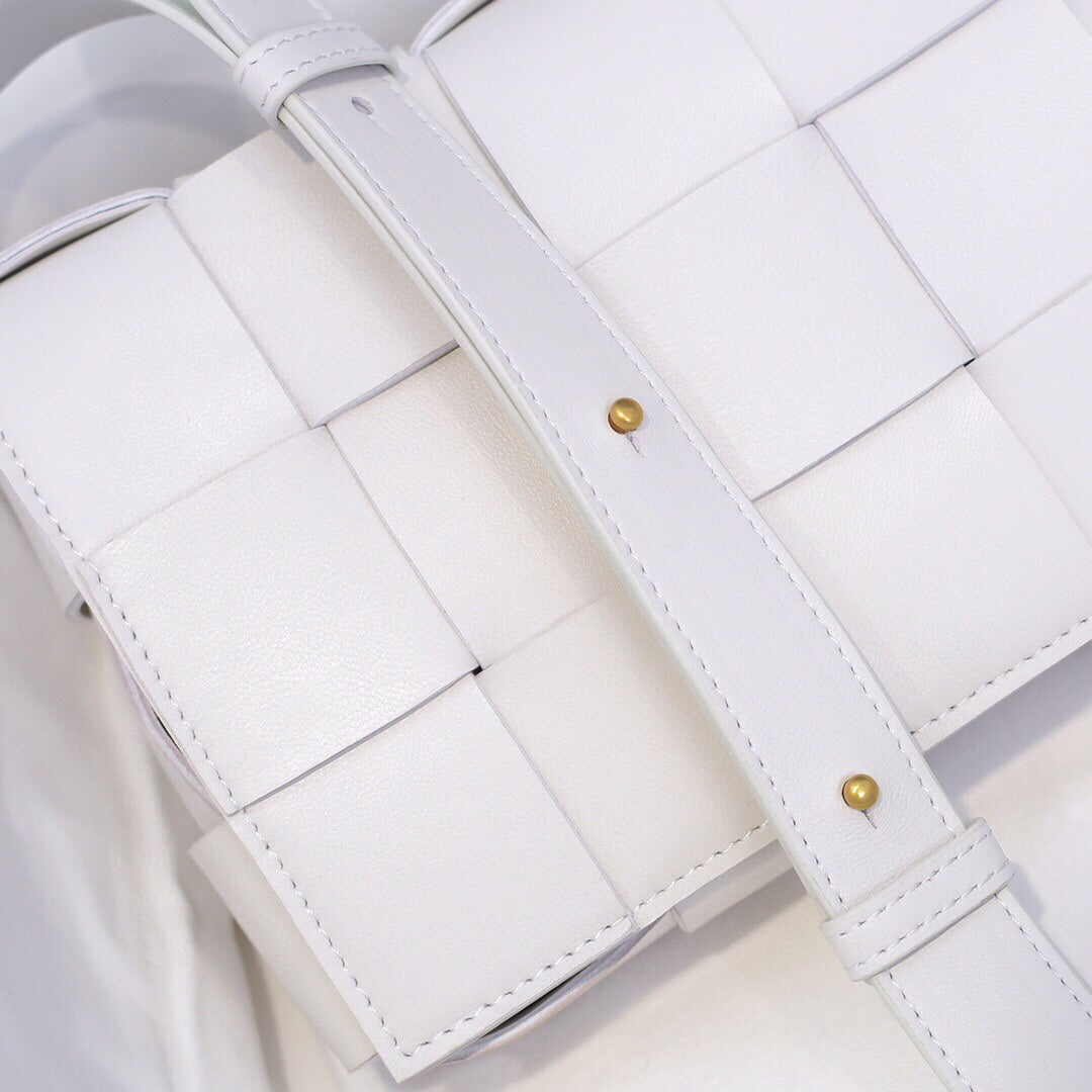 Cassette-Style Woven Shoulder Bag