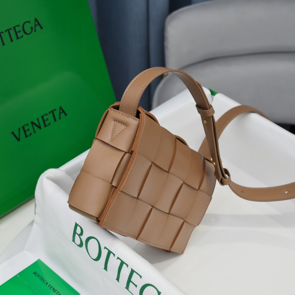 Cassette-Style Woven Shoulder Bag