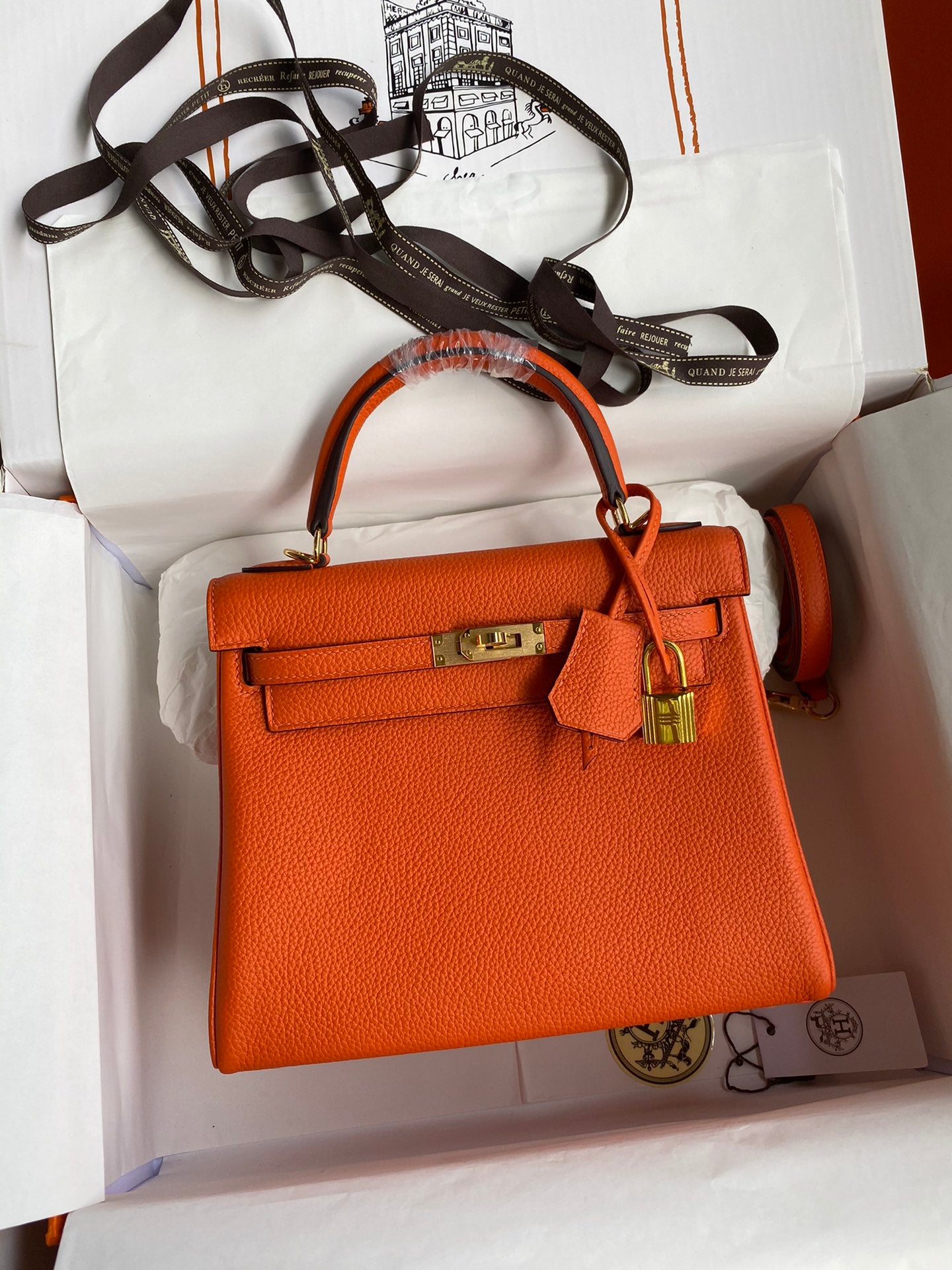 Kelly 25 Togo Leather Bag