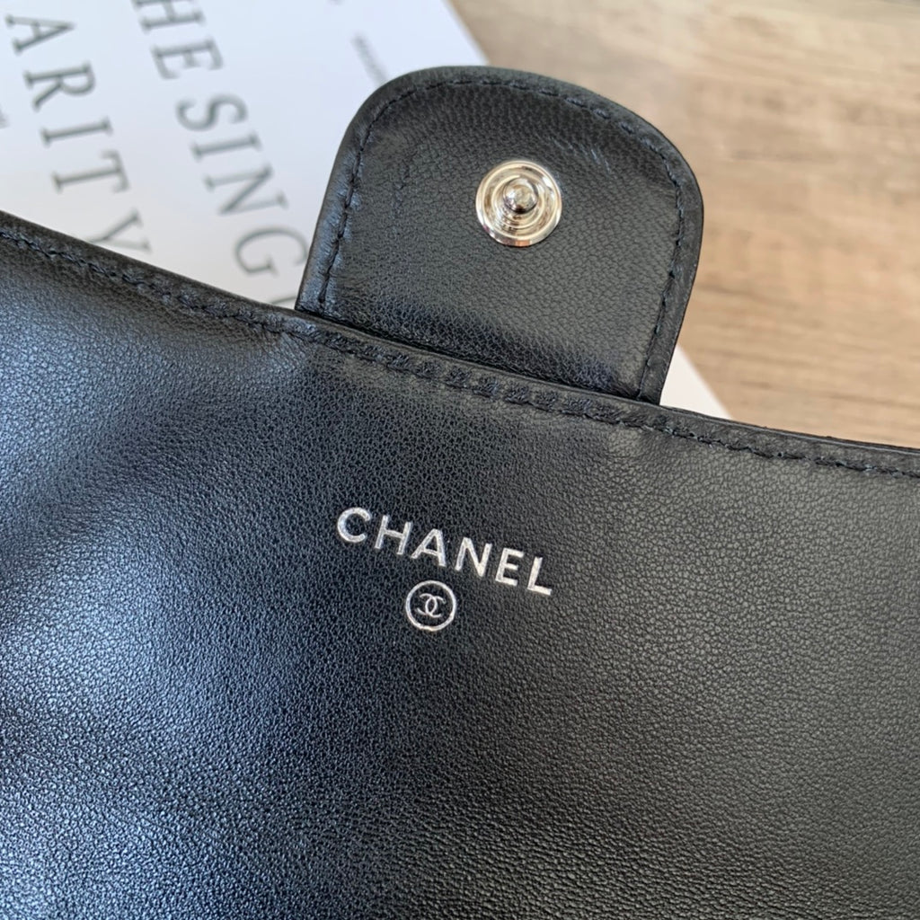 Quilted Long Flap Wallet