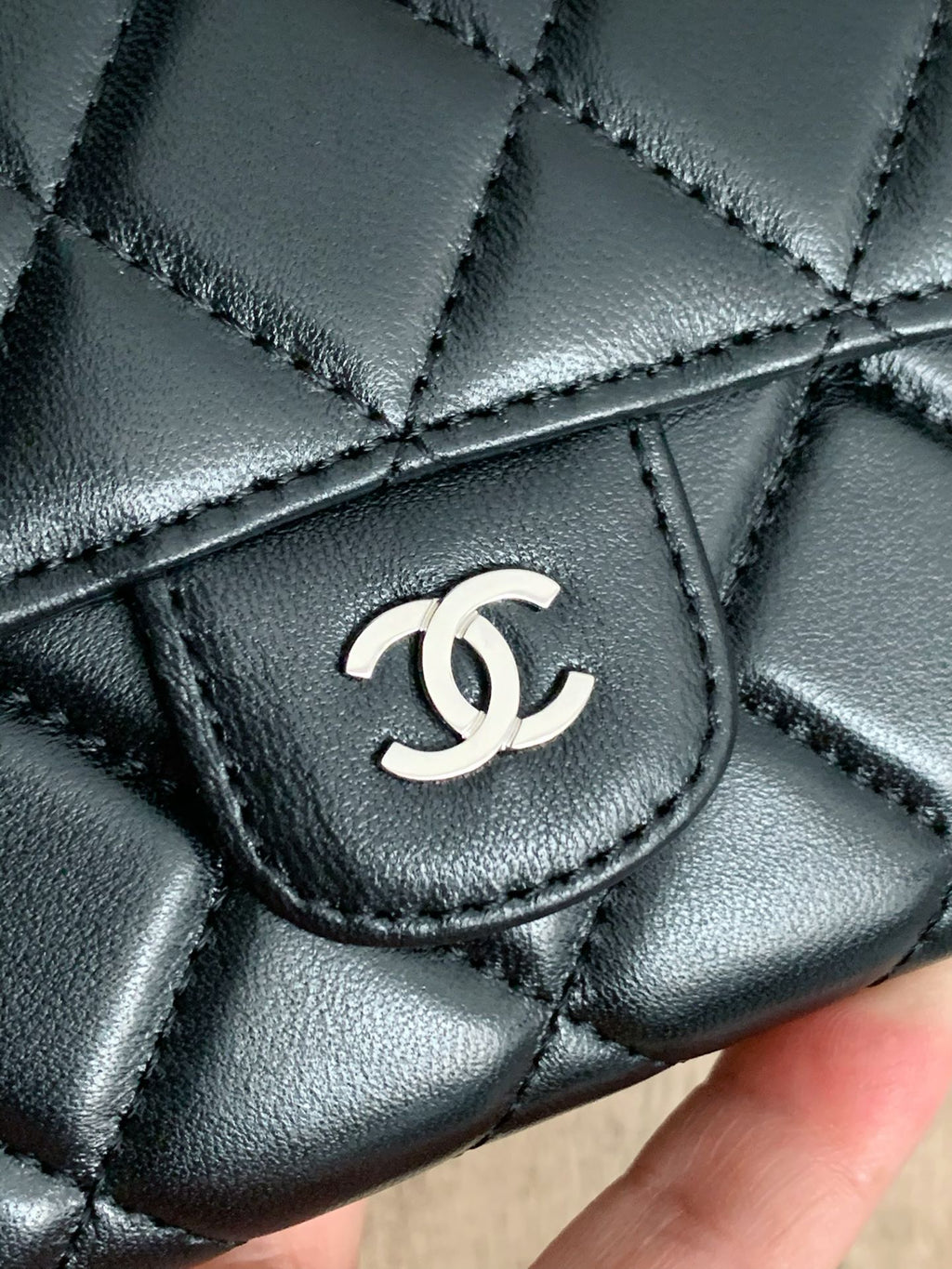 Quilted Long Flap Wallet