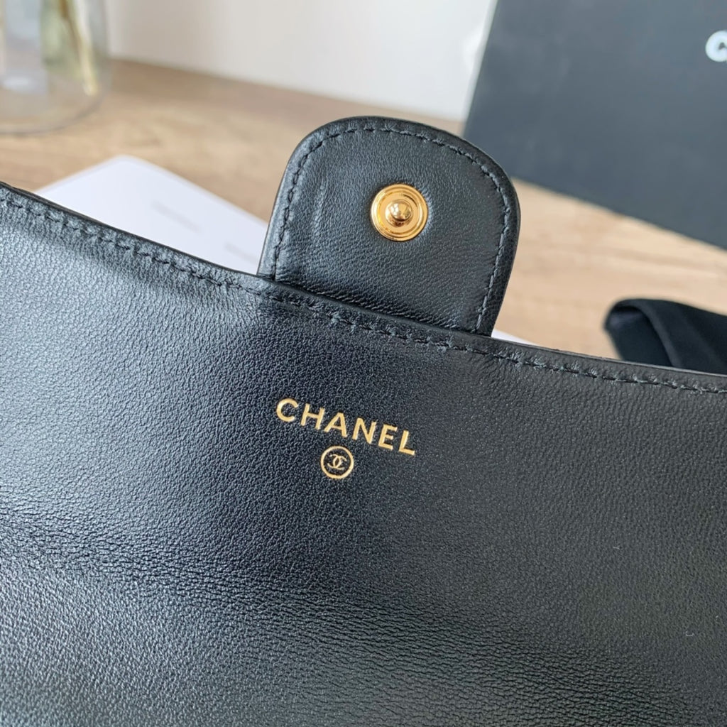 Quilted Long Flap Wallet