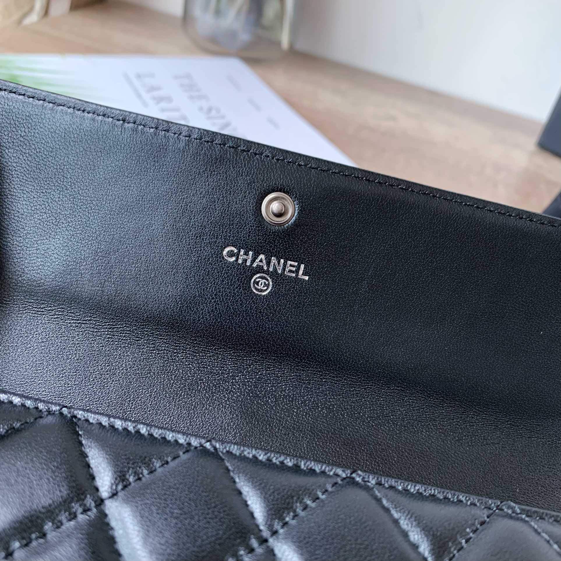 Quilted Long Flap Wallet