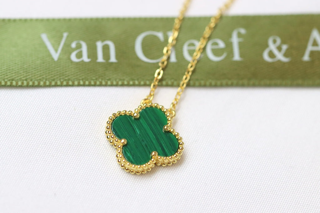 Alhambra Green Malachite Clover Necklace
