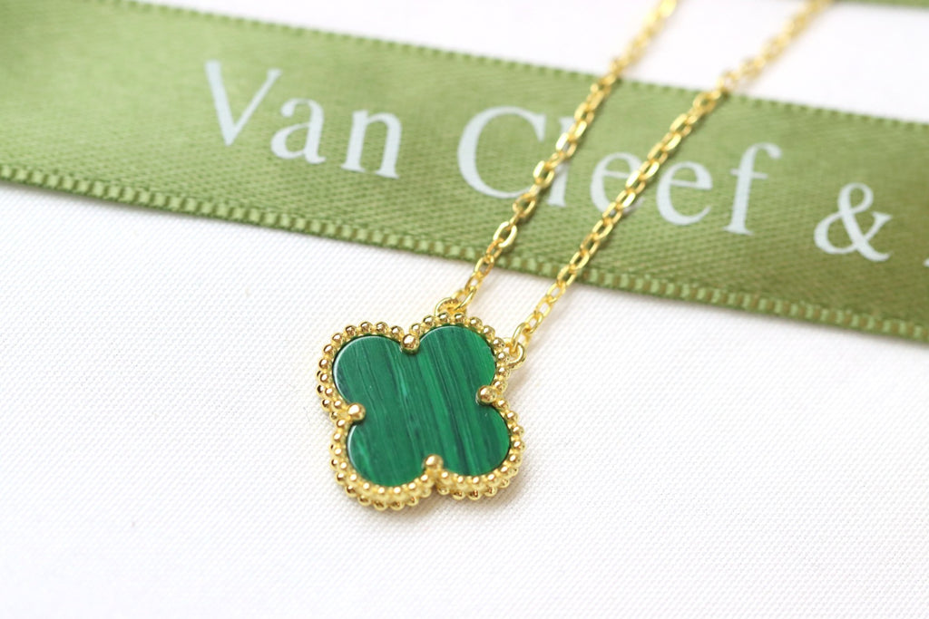 Alhambra Green Malachite Clover Necklace