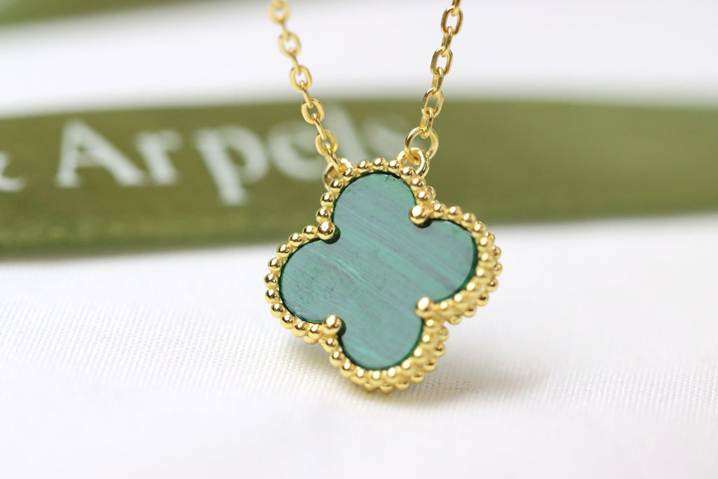Alhambra Green Malachite Clover Necklace