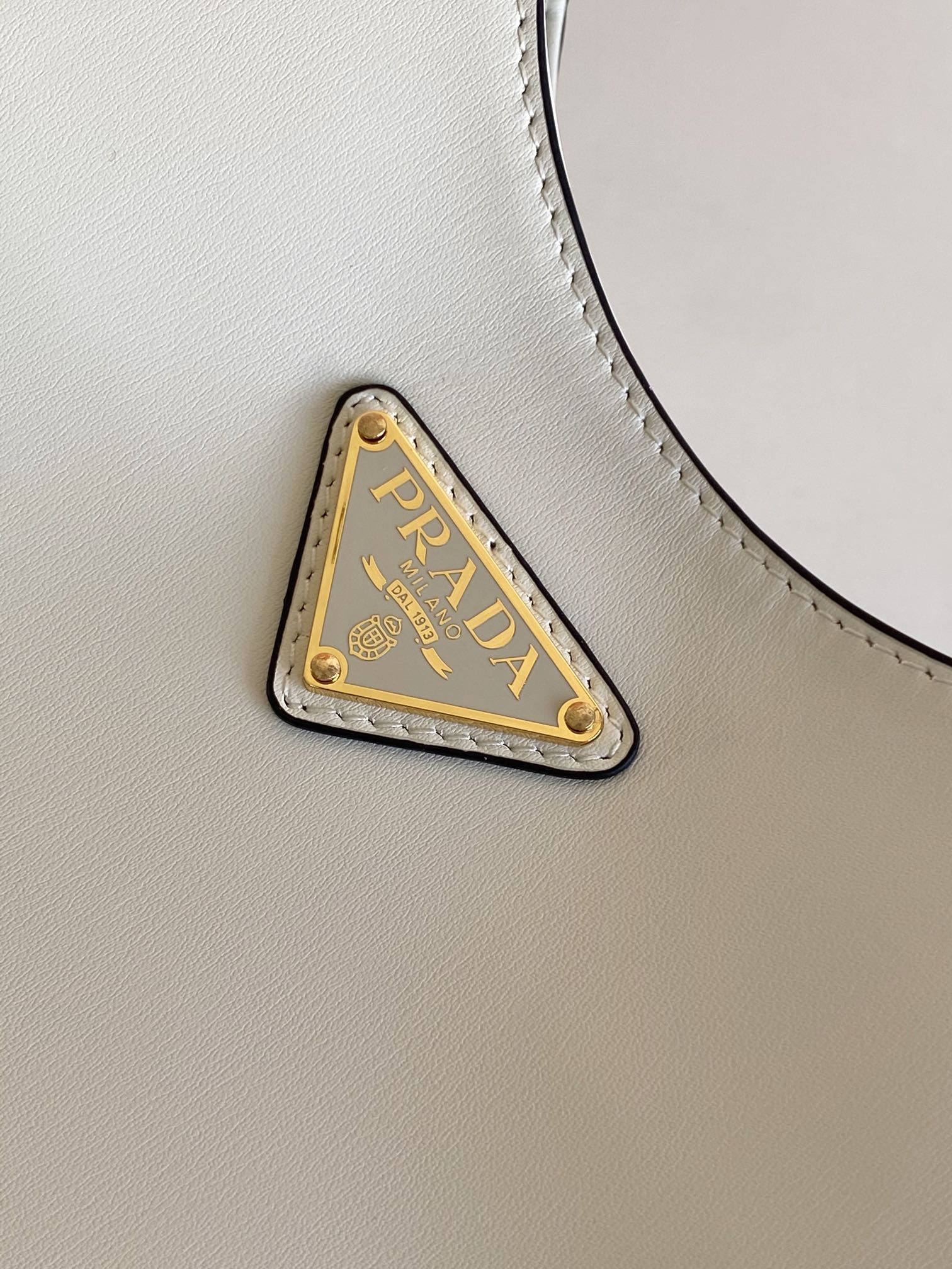 Cleo-Style Smooth Leather Shoulder Bag