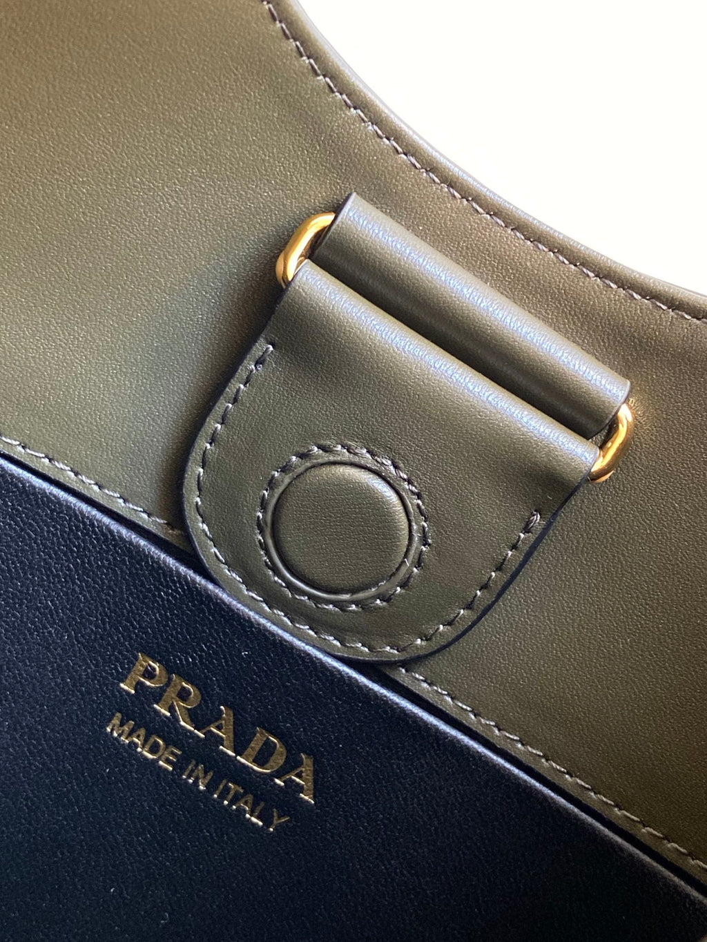 Cleo-Style Smooth Leather Shoulder Bag