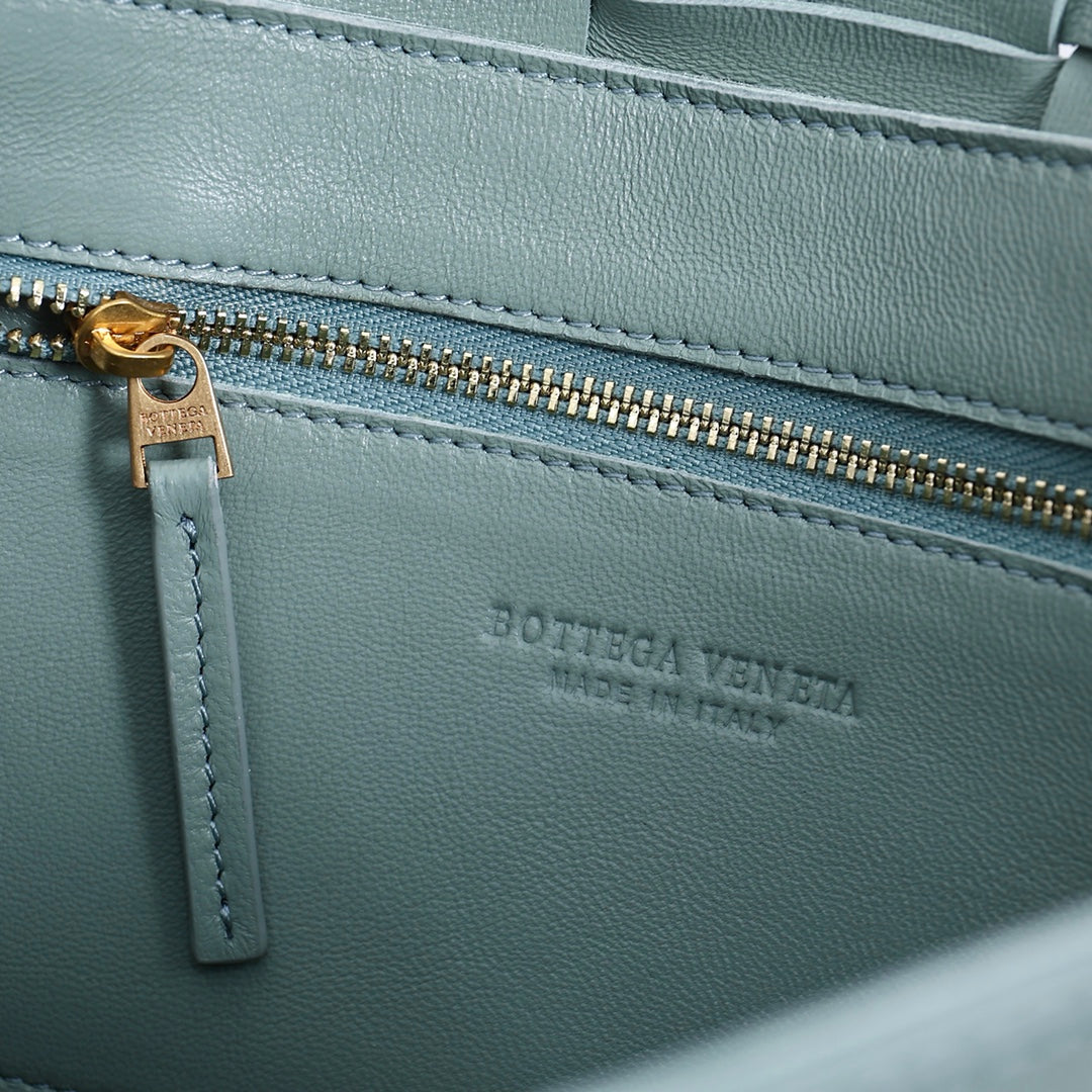 Cassette-Style Woven Shoulder Bag