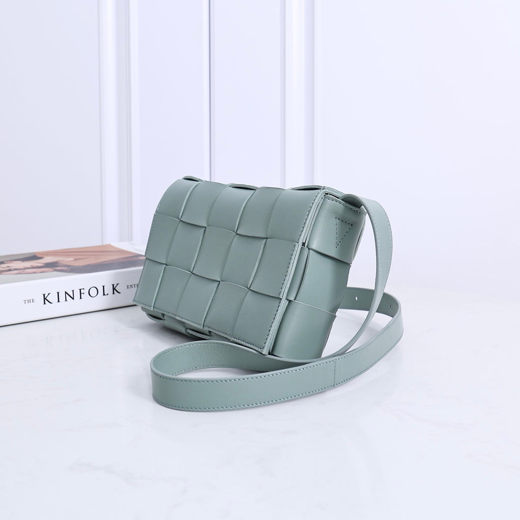 Cassette-Style Woven Shoulder Bag