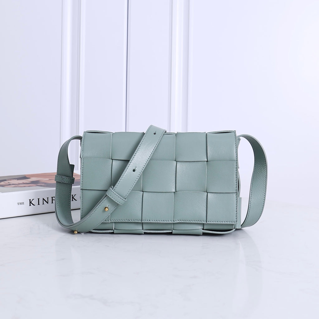 Cassette-Style Woven Shoulder Bag