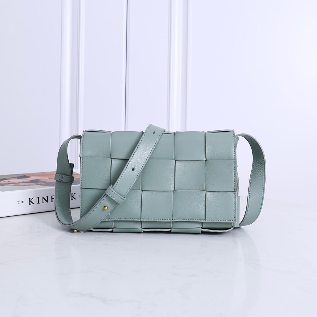 Cassette-Style Woven Shoulder Bag