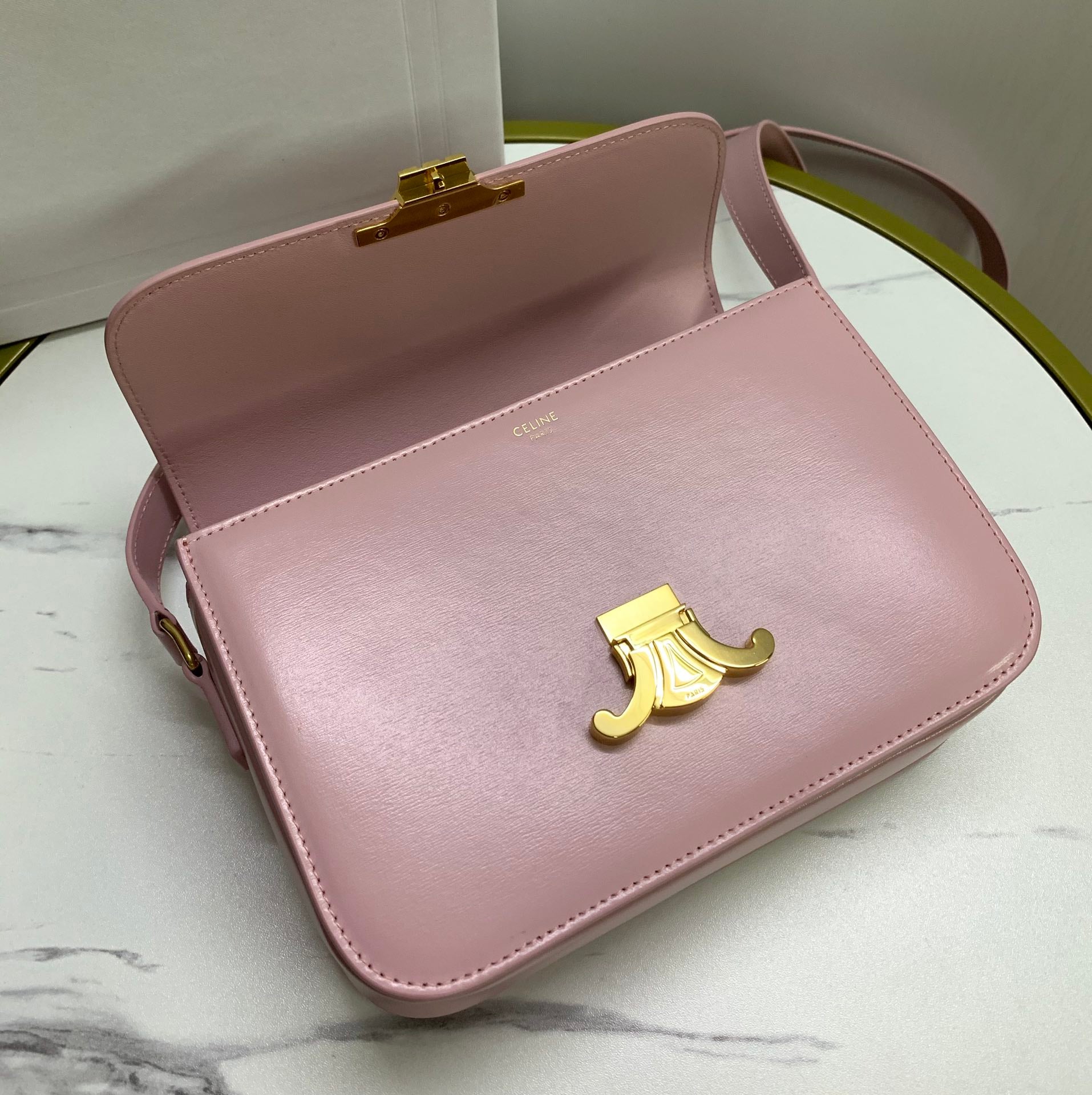 Triomphe Calfskin Shoulder Bag