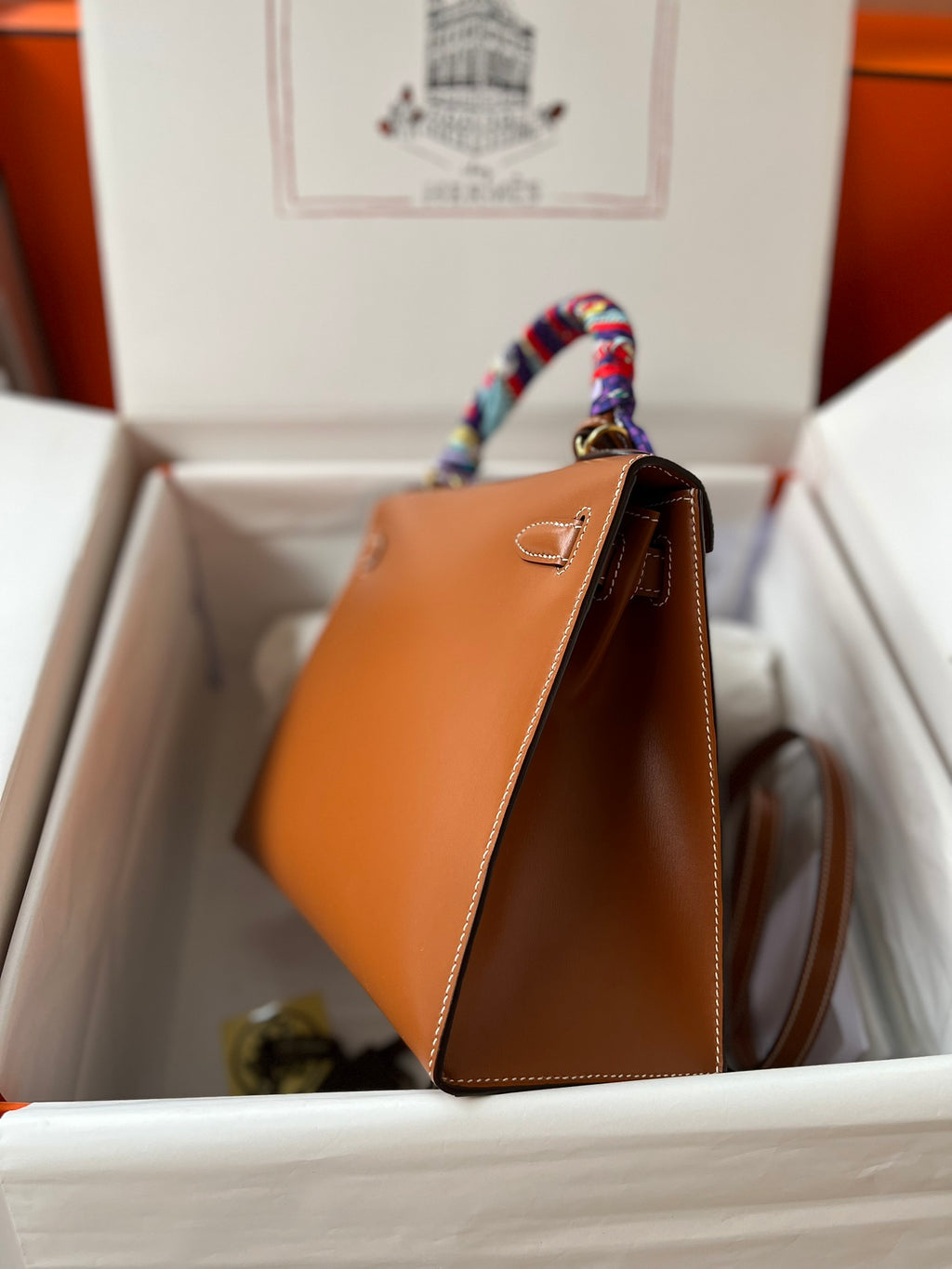 Kelly 28cm Box Leather