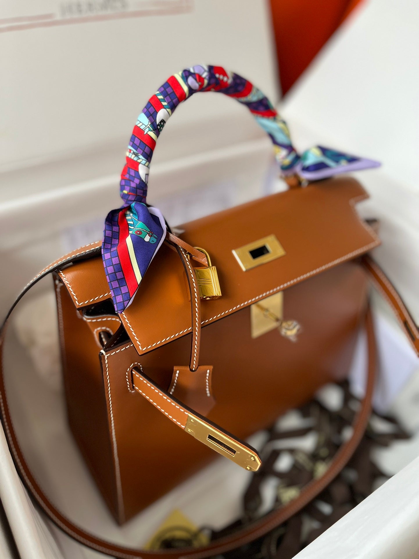 Kelly 28cm Box Leather