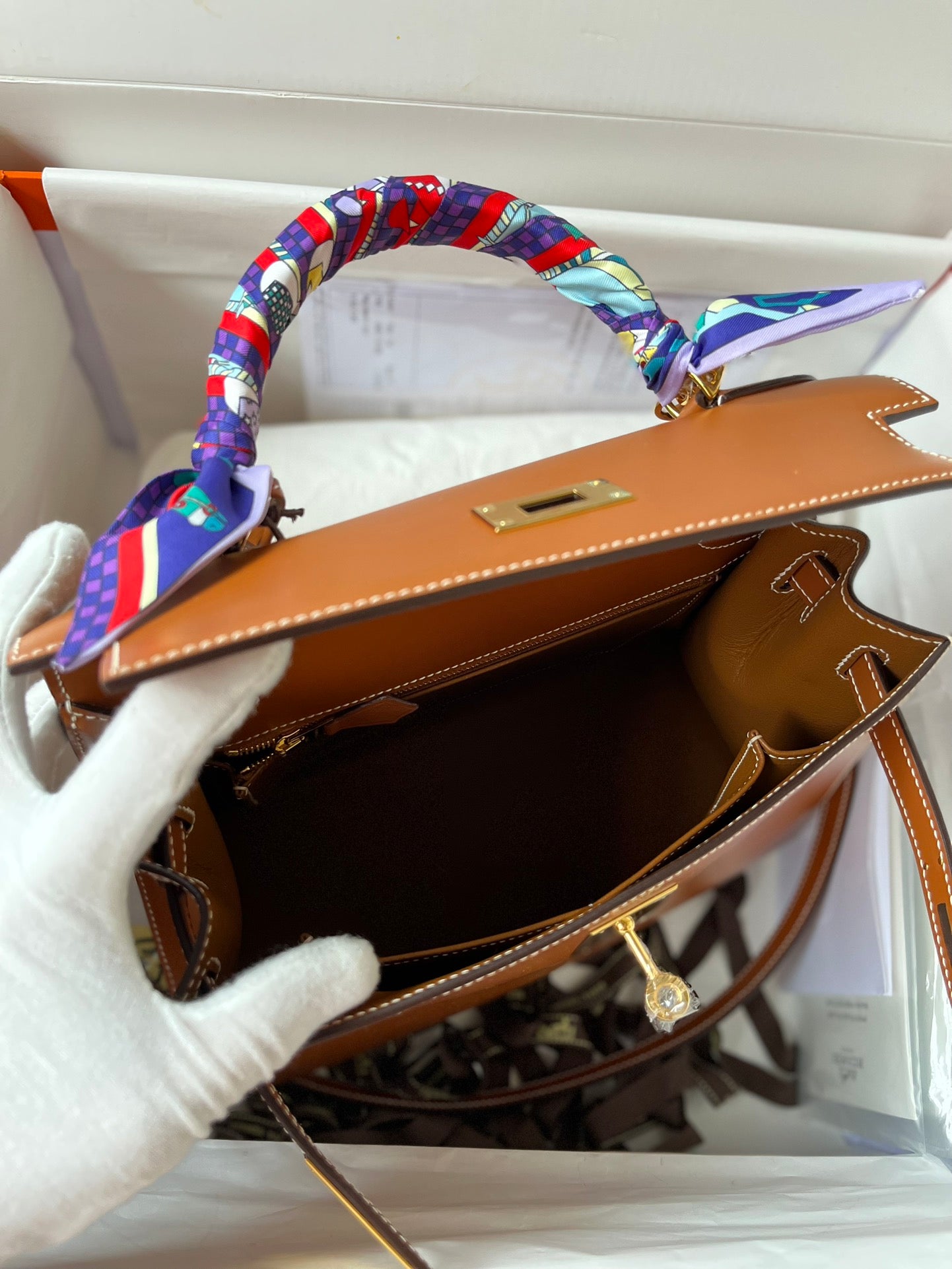 Kelly 28cm Box Leather