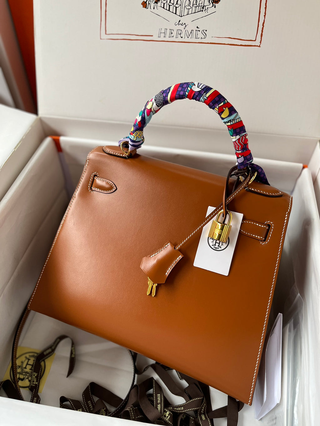 Kelly 28cm Box Leather