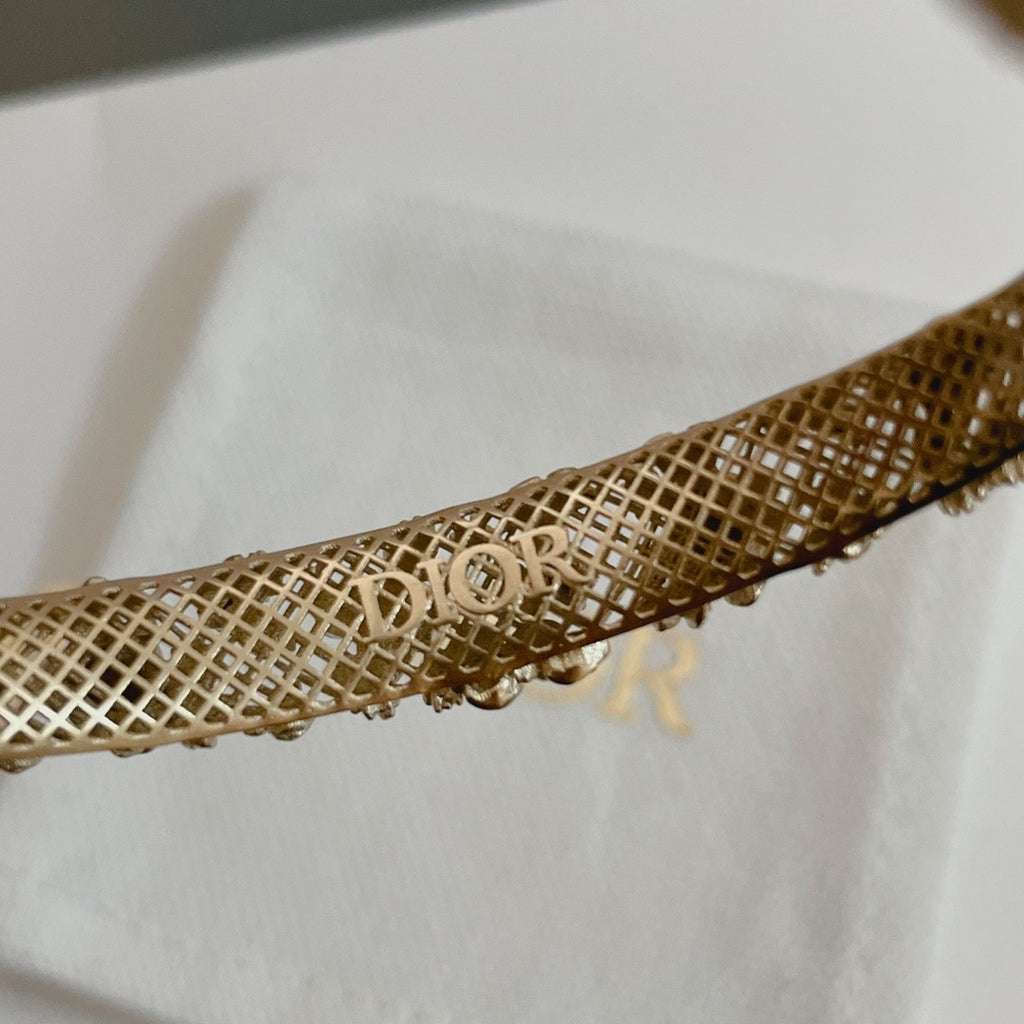 Gold Floral Cutout Cuff Bracelet