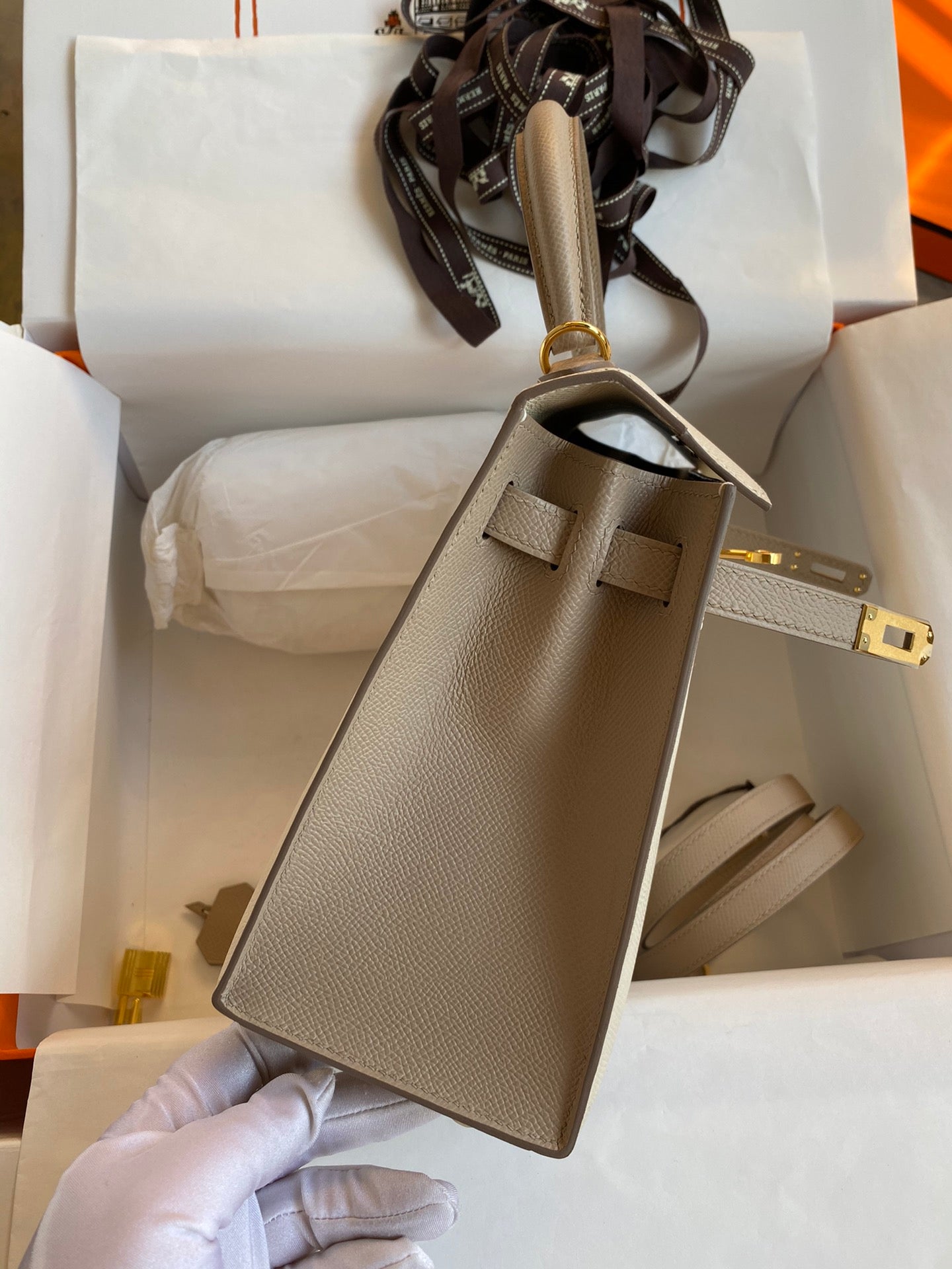 Kelly 25cm Epsom Leather Bag