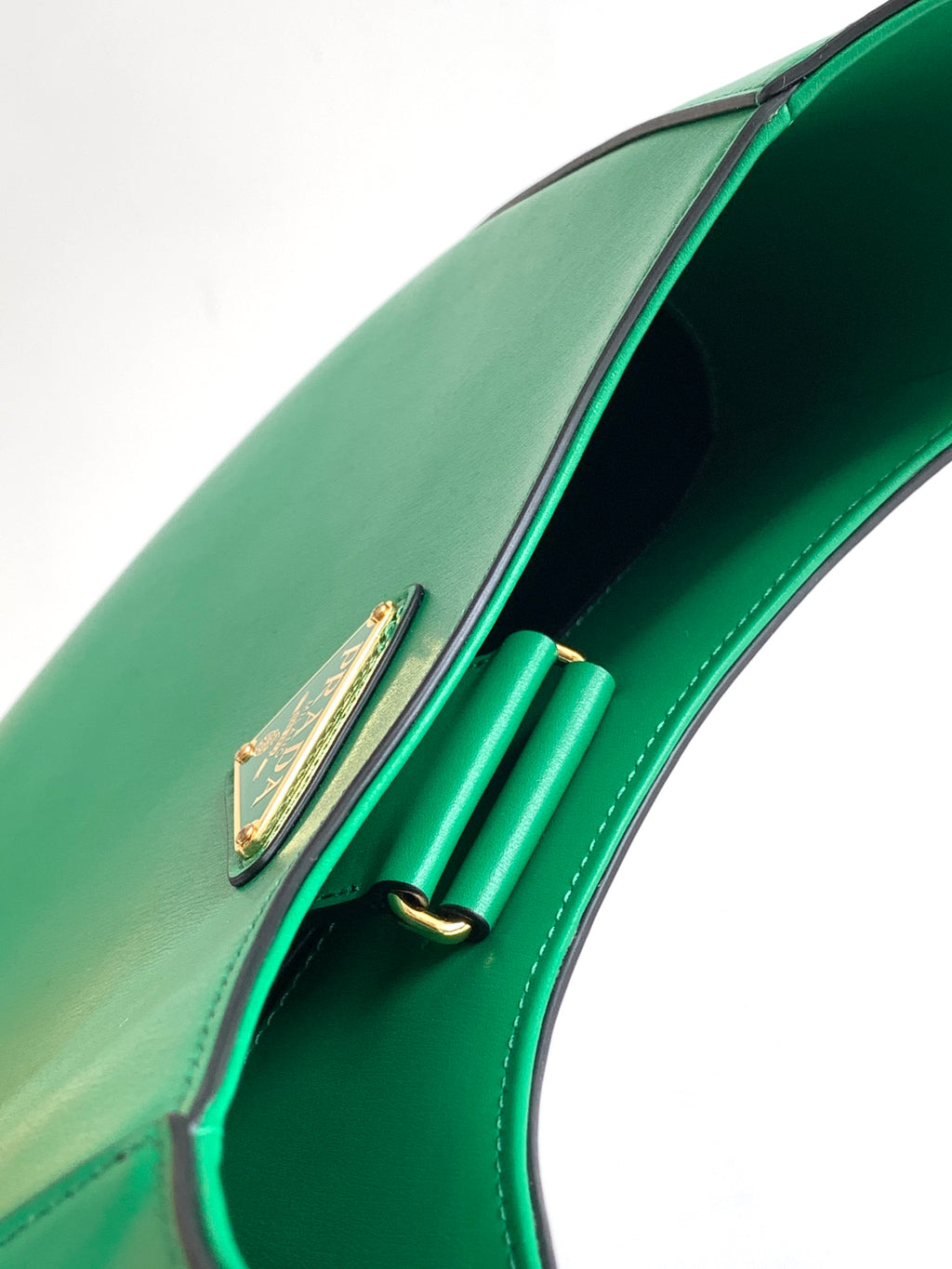 Cleo-Style Smooth Leather Shoulder Bag