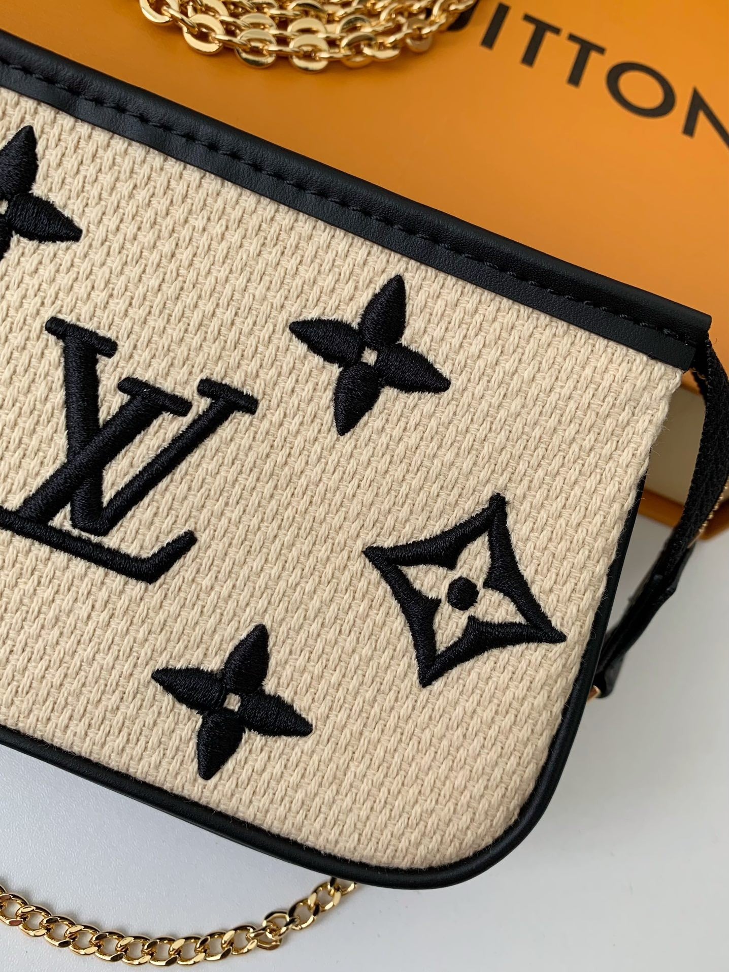 Lafite Cotton Mini Pochette Accessoires Bag