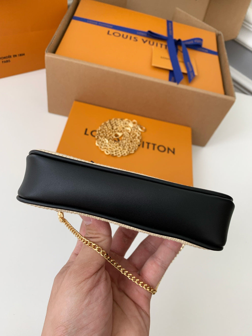 Lafite Cotton Mini Pochette Accessoires Bag