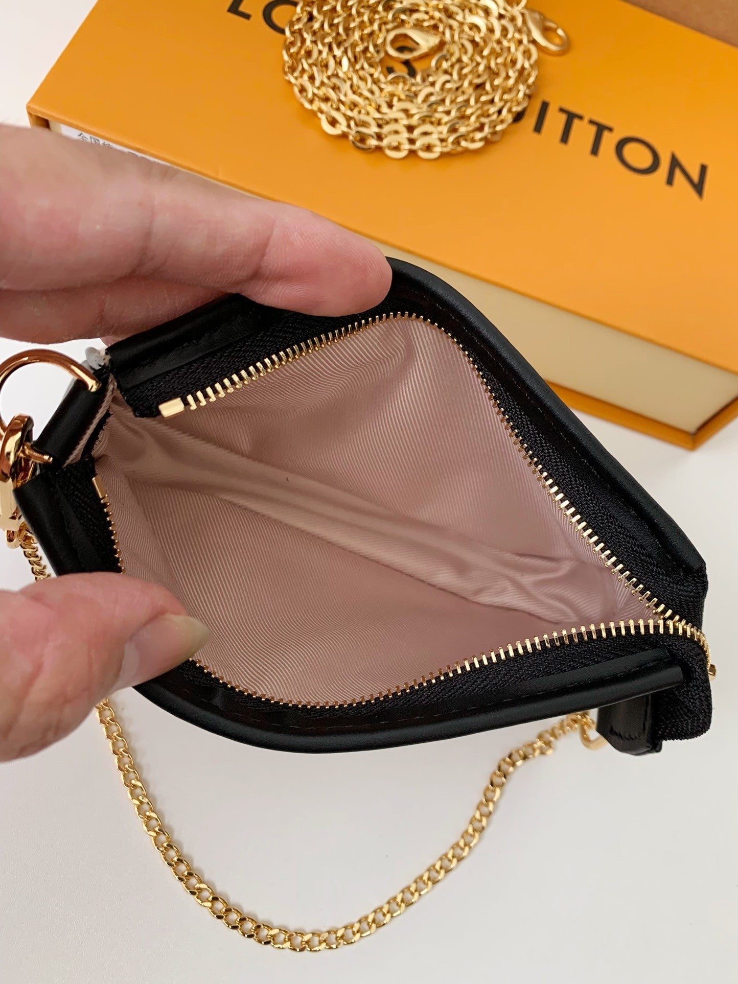 Lafite Cotton Mini Pochette Accessoires Bag