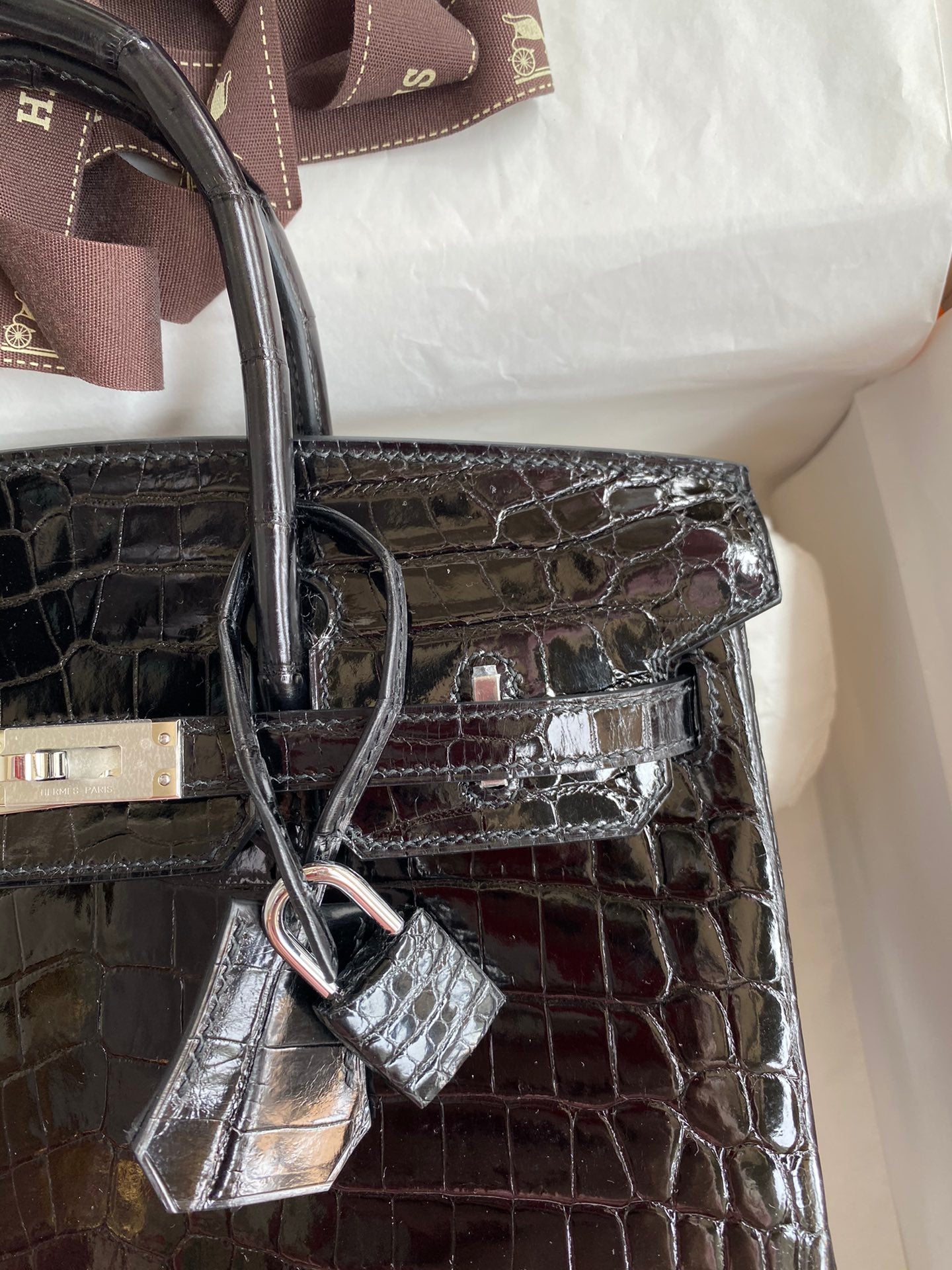 Birkin 25cm Alligator Leather Bag