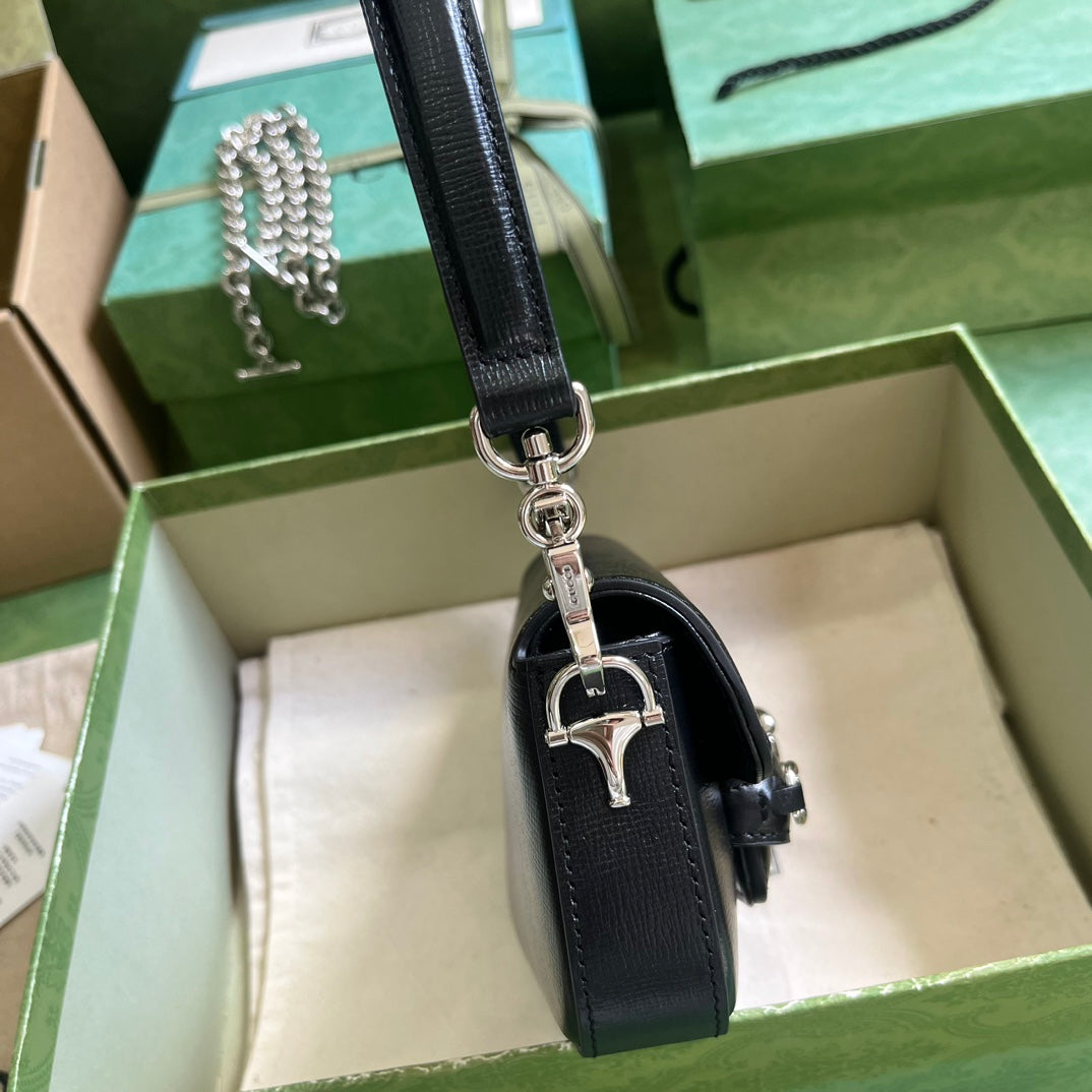 Horsebit 1955 Leather Mini Chain Shoulder Bag