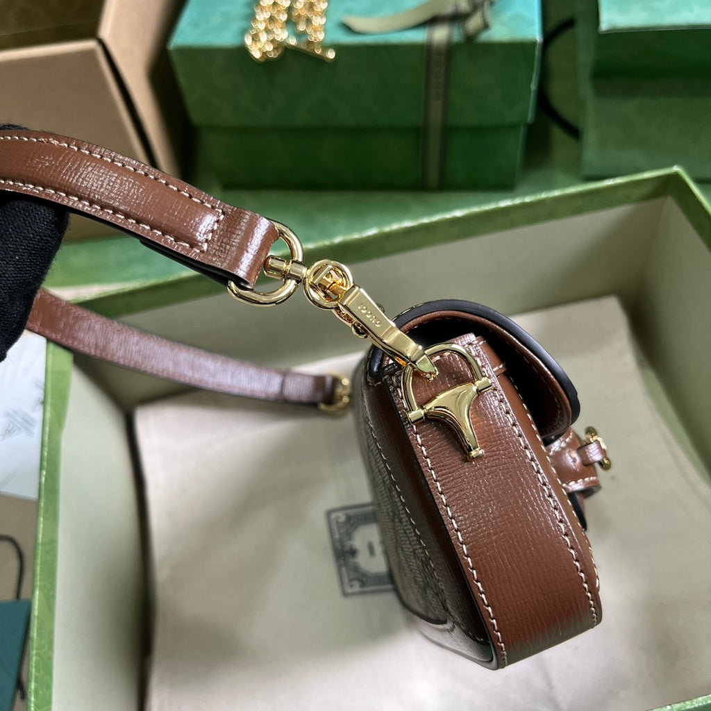 Horsebit 1955 Leather Mini Chain Shoulder Bag