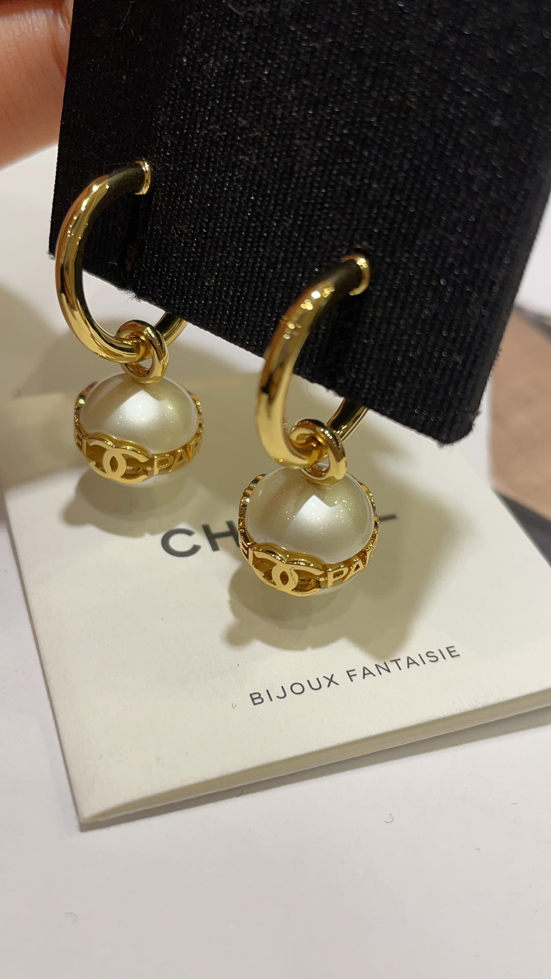 Gold-Tone Pearl Drop Earrings