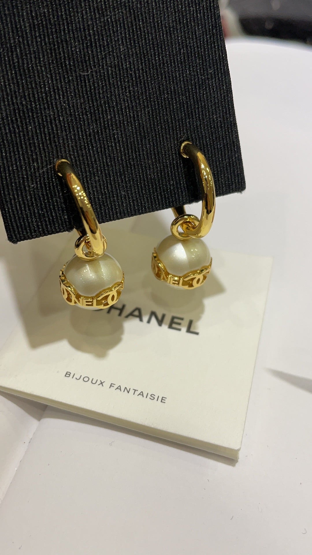 Gold-Tone Pearl Drop Earrings