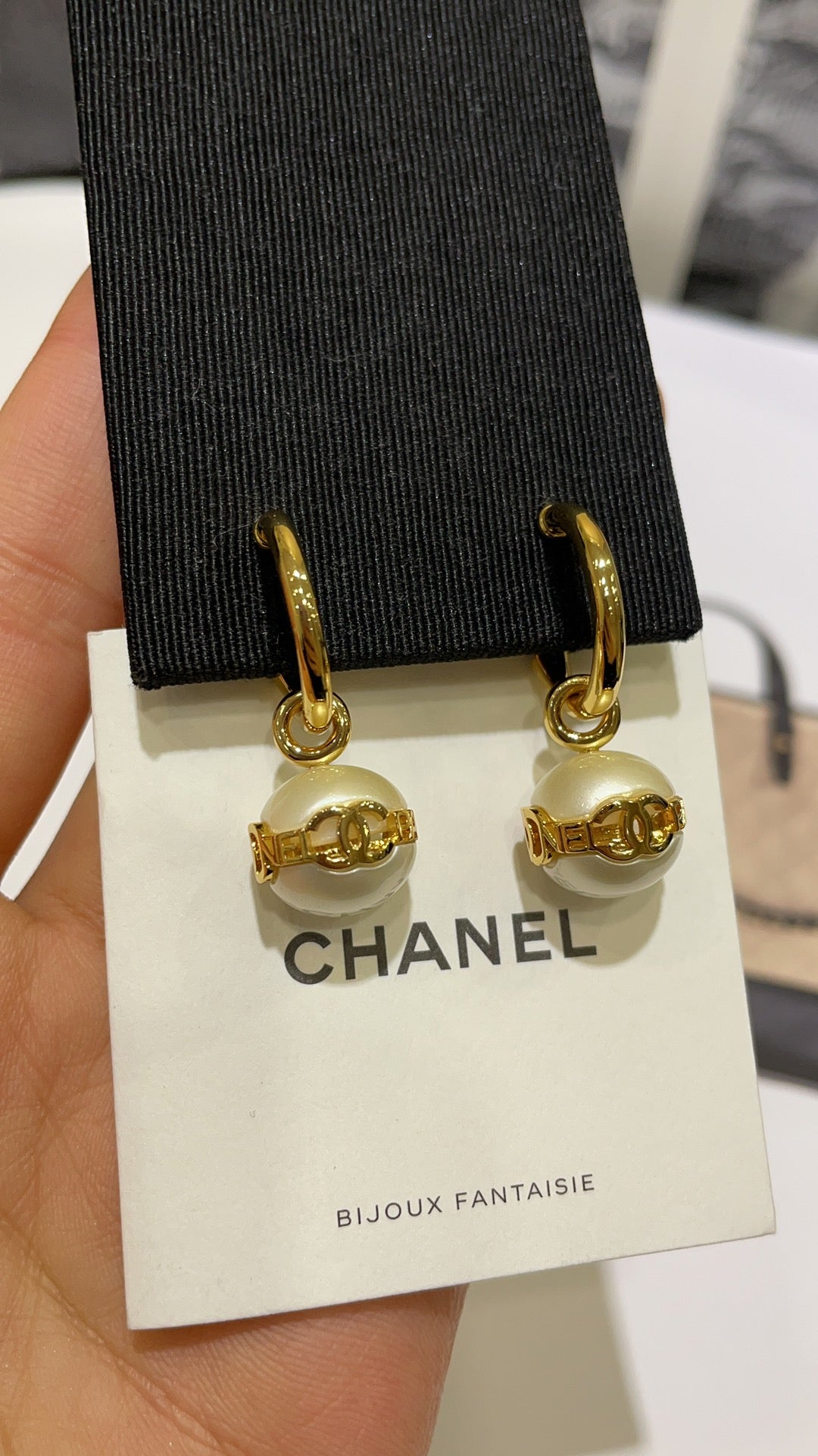 Gold-Tone Pearl Drop Earrings