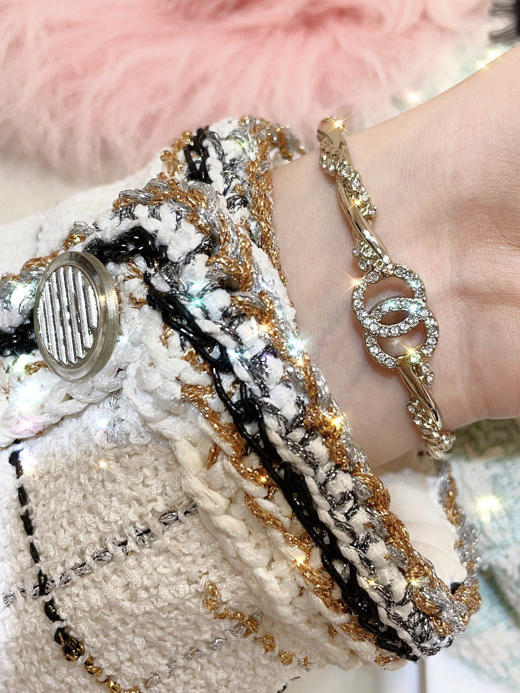 Braided Chain CC Bracelet