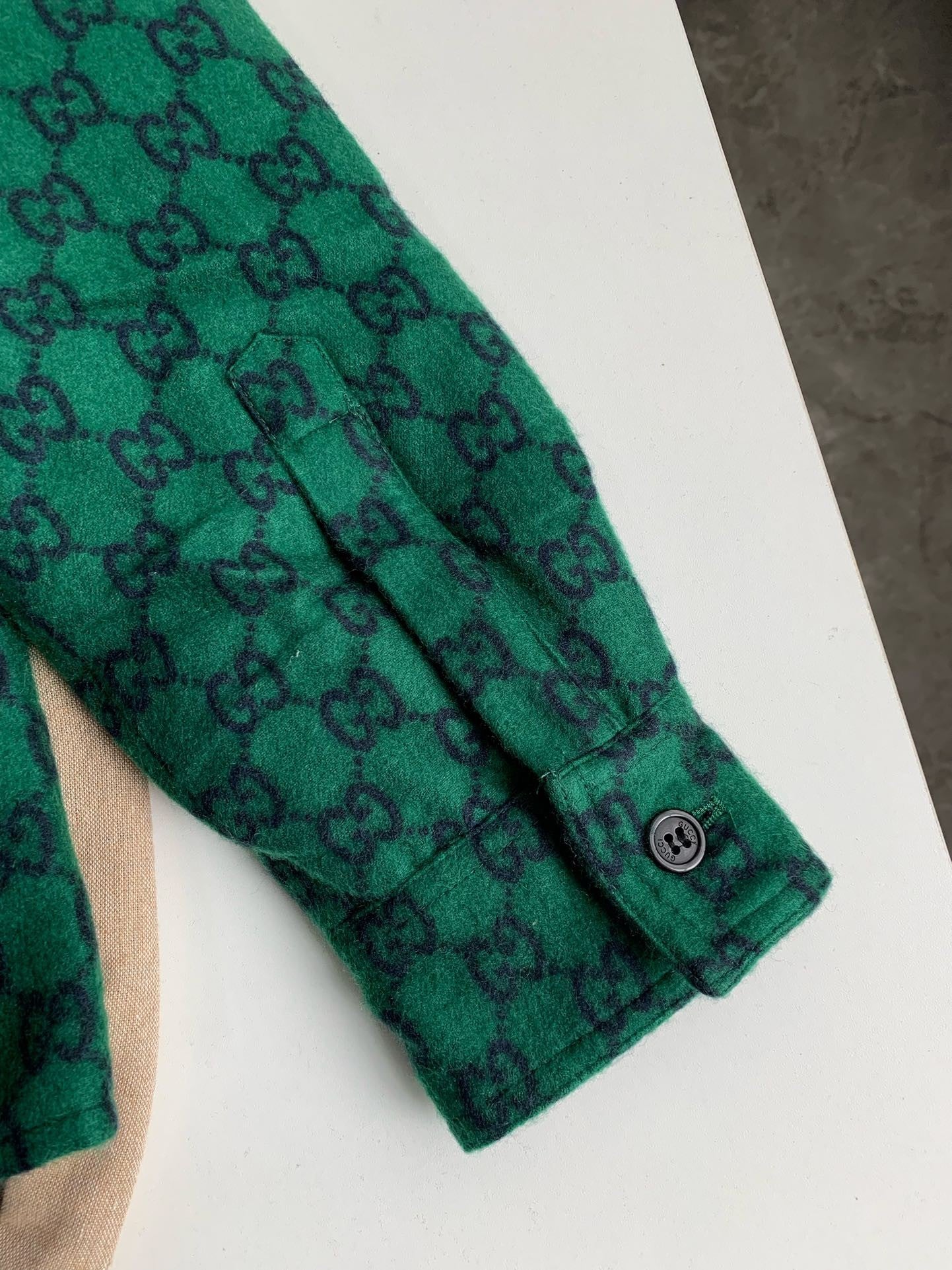 Monogram Zip Jacket – Emerald Green