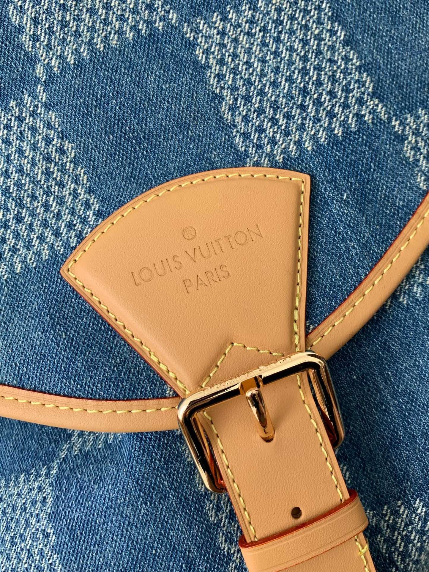 Montsouris-Style Denim Backpack