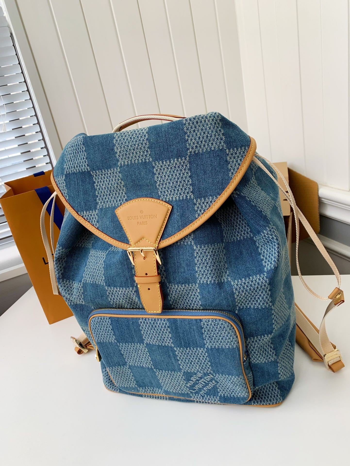 Montsouris-Style Denim Backpack