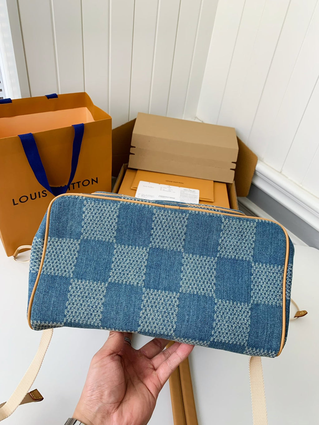 Montsouris-Style Denim Backpack